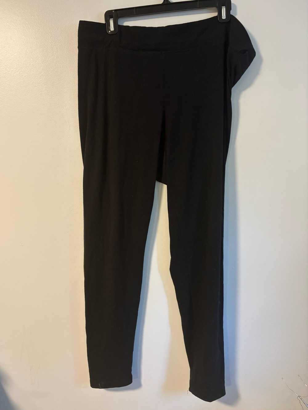Sonoma Goods for Life Cotton Faded Solid Black Leggings Size XL